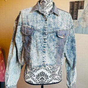 vintage 80s/90s Traffic acid wash denim jacket size M